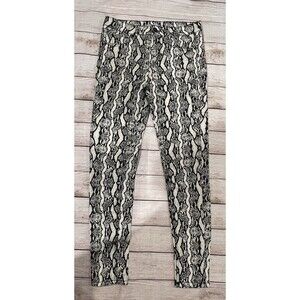 Wild Fable Womens Skinny Pants  Snakeskin Print High Rise Stretch Black/Beige 6